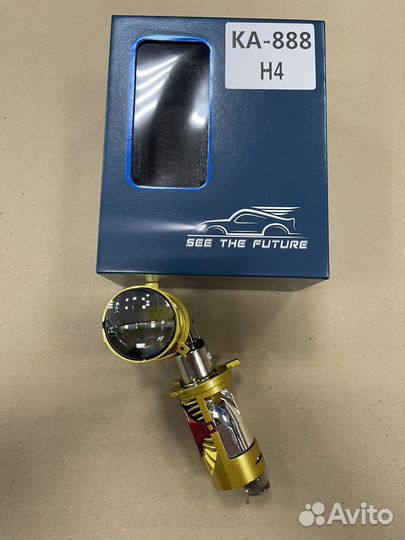 Светодиодные лампы H4 с линзой (компакт) Bi-led