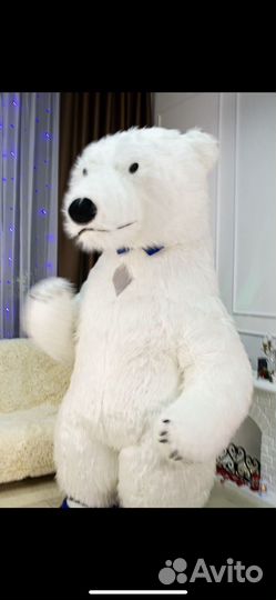 Белый мишка поздравление ростовой