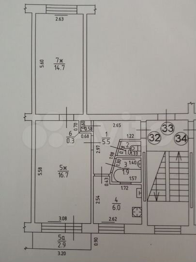 2-к. квартира, 47 м², 5/5 эт.