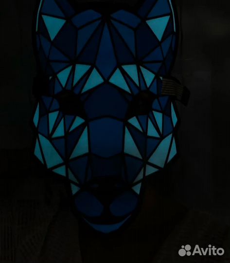 Светодиодная 3D маска волка для вечеринки