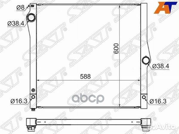 Радиатор BMW X5 06-13 / X6 08-14 BW0010-07 Sat