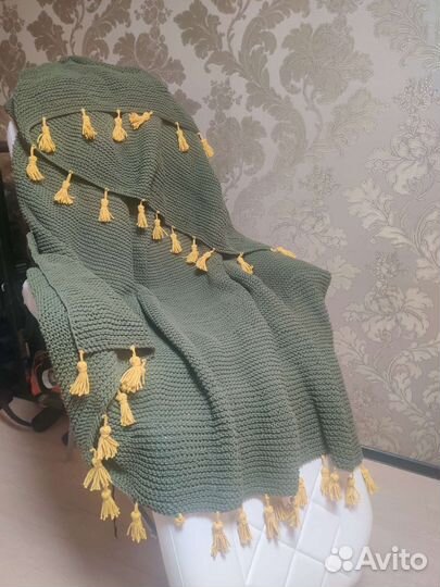 Плед вязанный