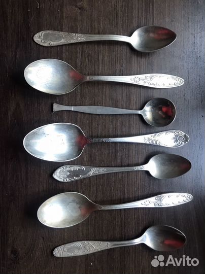 Столовые мельхиоровые вилки, ложки, набор