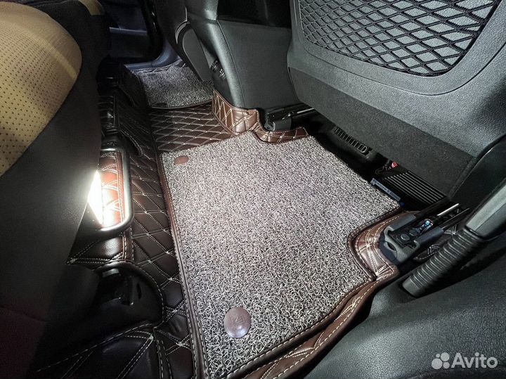 3Д (3D) автоковрики из экокожи