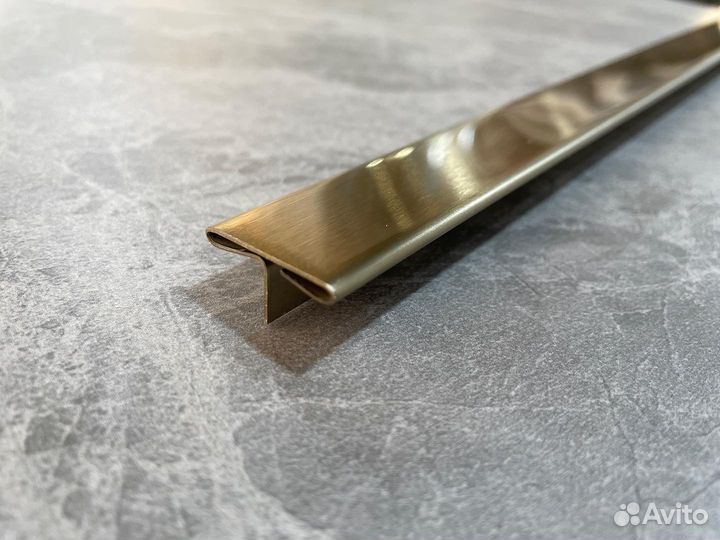 Профиль металлический под золото, латунь, хром