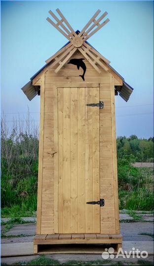 Уличный туалет деревянный ACC342