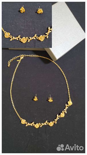 Набор колье серьги винтаж Avon