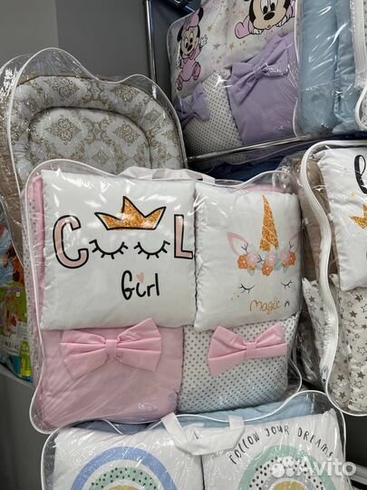 Бортики в кроватку/ постельное белье