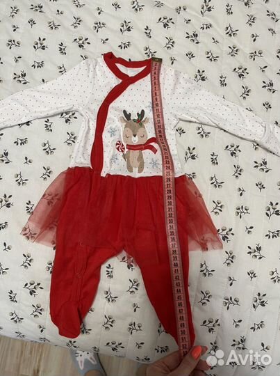 Хлопковый комбинезон новогодний