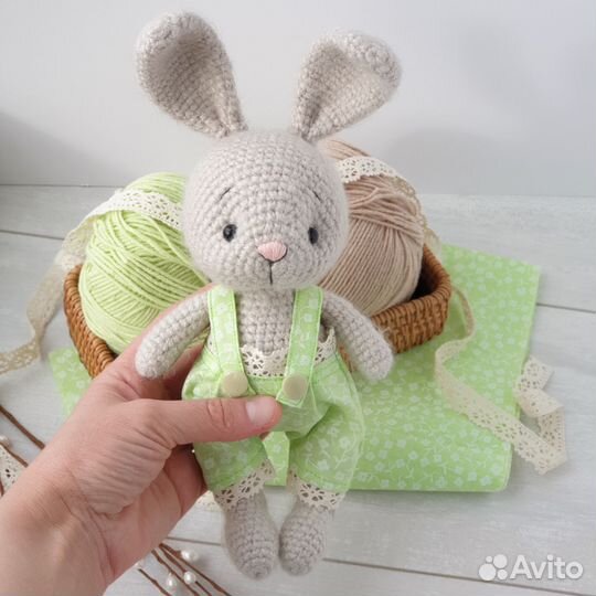Мягкая игрушка заяц ручной работы