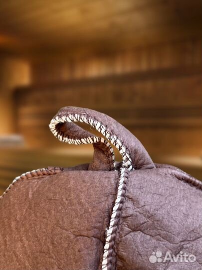 Детская банная шапка из овчины