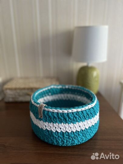 Вязаные корзинки