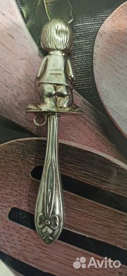 Старинная серебрянная погремушка