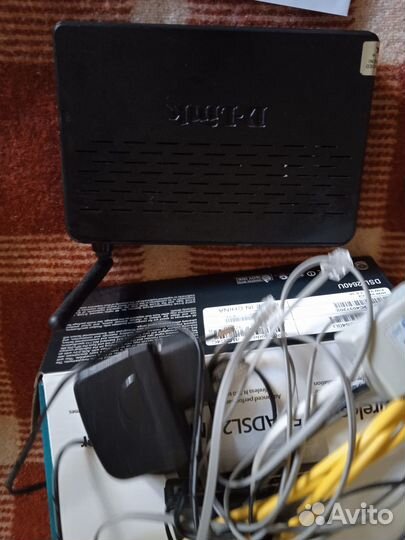 Wi-Fi роутер D-link DSL-2640U, черный