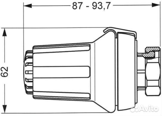 Оригинал danfoss RAS-CK 013g6525 элемент термостатический. Данфосс термостатическая головка M30x1,5