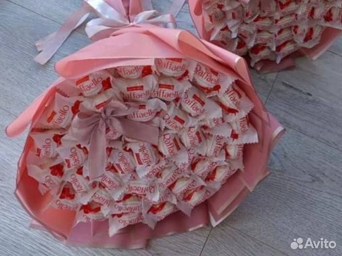Съедобные букеты из конфет Рафаэлло