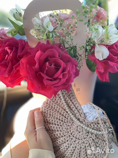 Вязаная сумка ракушка