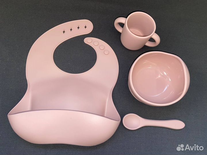 Набор детской силиконовой посуды для кормления