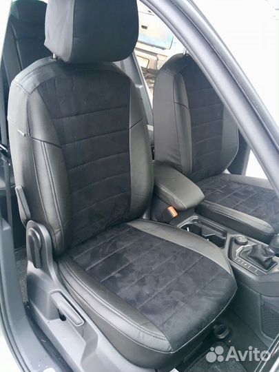 Авточехлы из алькантары на VW Tiguan 2 Автопилот