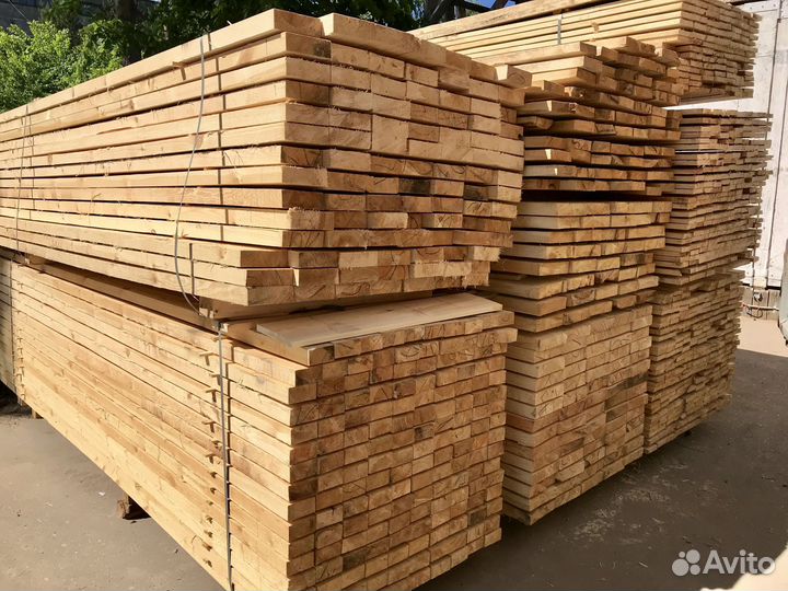 Доска сухая обрезная 50 * 100 * 6000 сорт 1-2