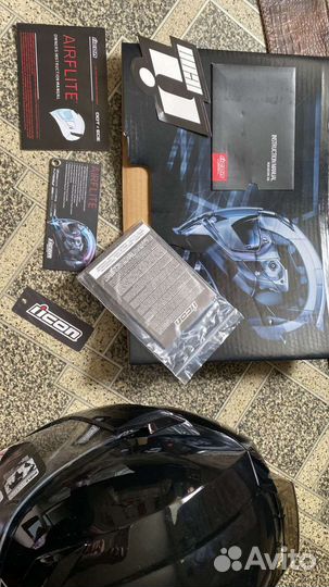 Шлем Icon Airflite Gloss Solids, черный Новый