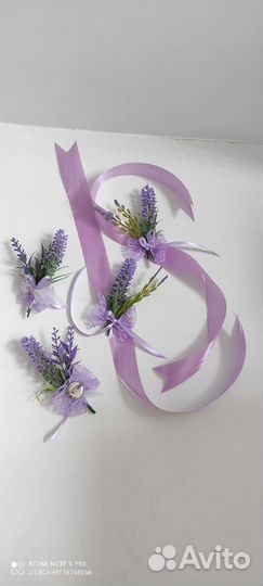 Свадебные бутоньерки повязки браслеты