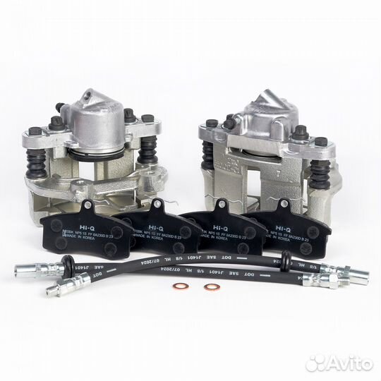 Комплект суппортов на ваз R14 с колодками Hi-Q
