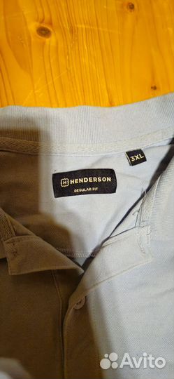 Поло Henderson 3XL regular fit небесно-голубое