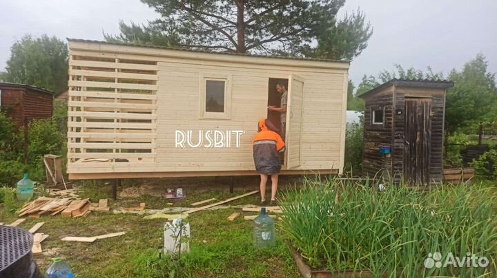Хозблок с дровником