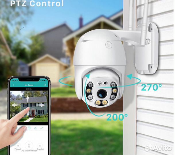 Поворотная PTZ ip камера 1080