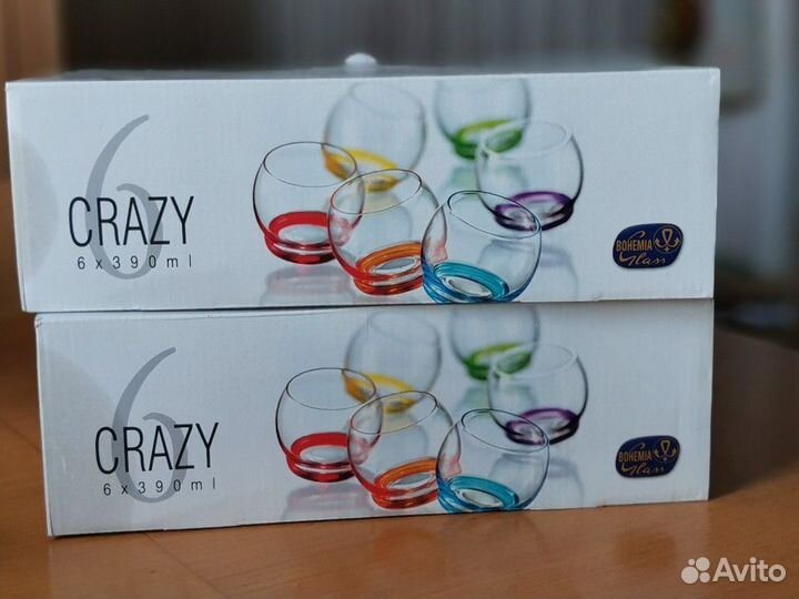 Стаканы неваляшки 390 мл Crazy, Bohemia