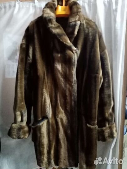 Шуба-куртка. Двухсторонняя. Размер 60-64