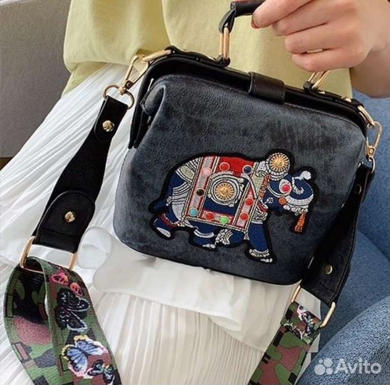 Сумка женская экокожа со слоником