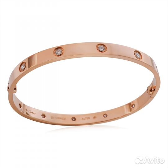 Браслет Cartier Love с бриллиантами 0,96 CT