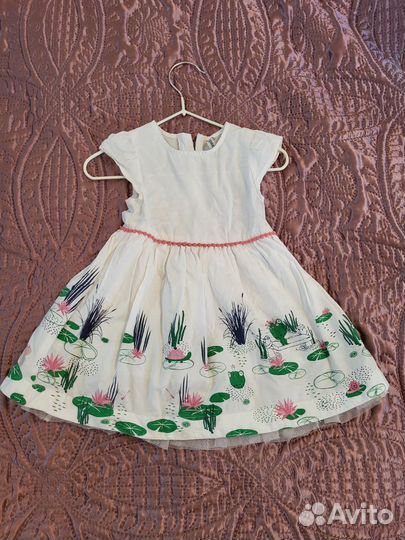 Летнее хлопковое платье для девочки barkito 74