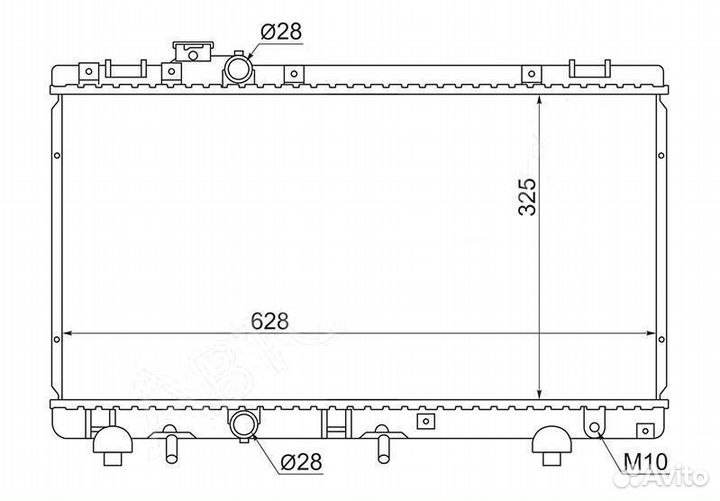 Радиатор охлаждения tomsun TO-1750A/1R Toyota Terc