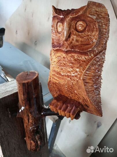 Сова из дерева, ручной работы