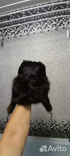 Шапка ушанка из собачьей шерсти