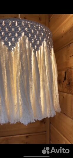 Плетеный абажур