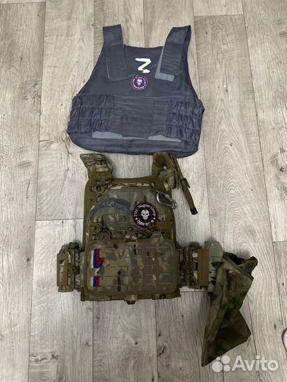 Бронежилет плитник с плитами + кевлар