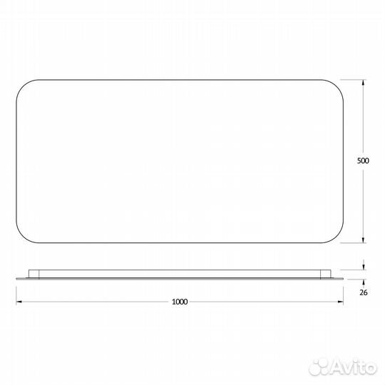Зеркало defesto 100х50х2,6cm Инфракрасн df 2805rh