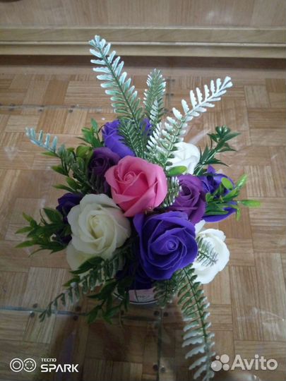 Букет из мыльной пены