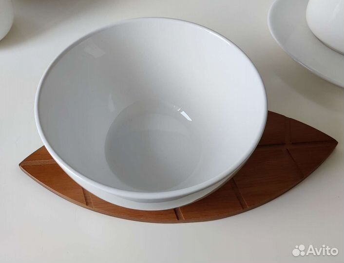 Белая посуда керамика салатник соусник молочник