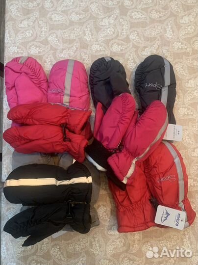Варежки новые зимние детские не промокаемые