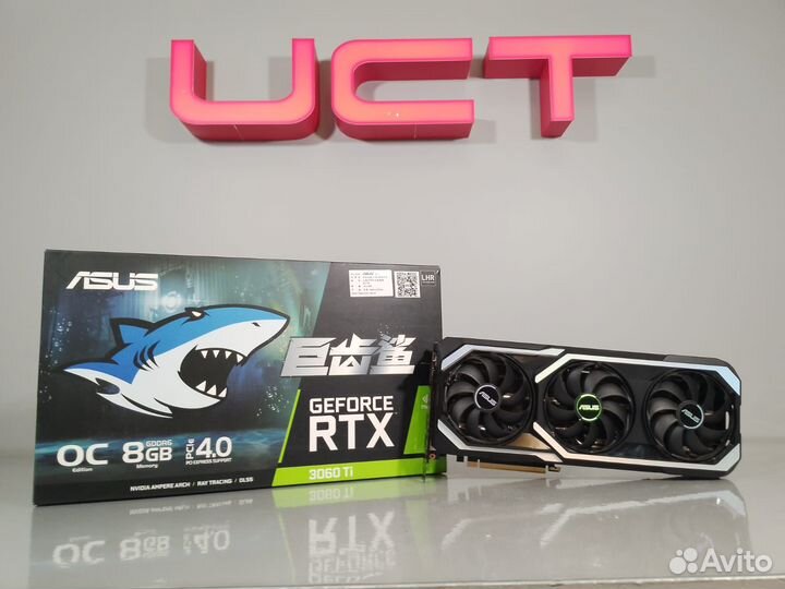 Видеокарта Asus GeForce RTX3060 Ti Megalodon 8Гб