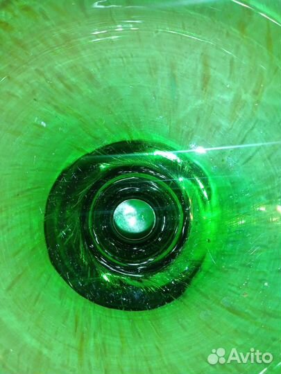 Старинная фруктовница цветное стекло