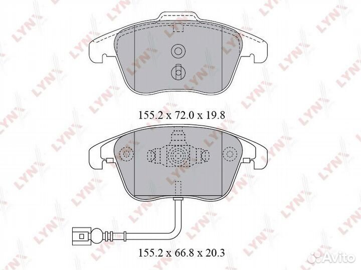 Колодки дисковые передние VW Tiguan/Audi BD-8038