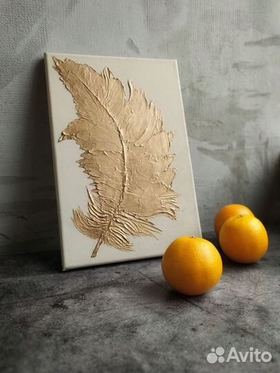 Интерьерная картина текстурная с поталью