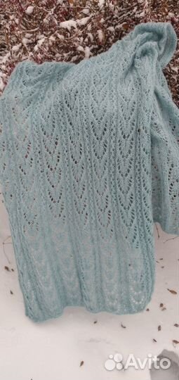 Вязаный палантин