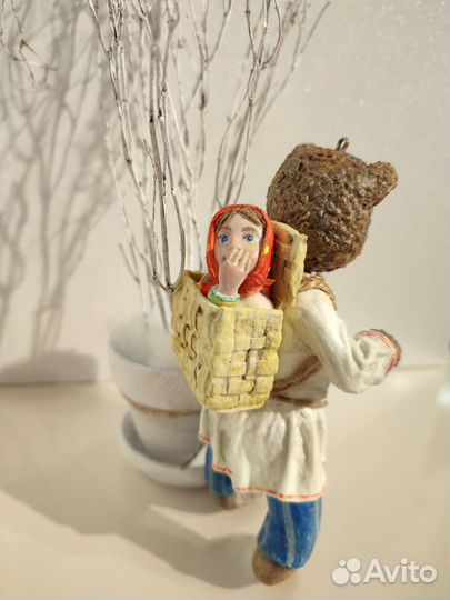 Ватные елочные игрушки